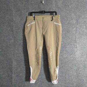 Super Star Knee Patch Breeches Equestrian Riding Pants Ladies Size 34 Safari Tan